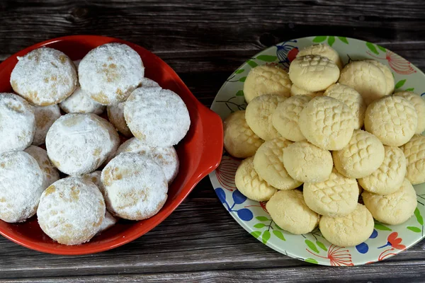 Biscuits Arabes Traditionnels Pour Célébration Des Fêtes Islamiques Fête Fitr — Photo