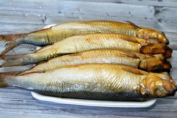 Καπνιστά Αλμυρά Ψάρια Ρέγγας Αλατισμένα Και Καπνιστά Επίσης Γνωστά Ασημένια — Φωτογραφία Αρχείου