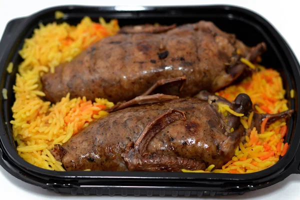 Egipski Hamam Mahshi Nadziewane Gołębie Kuchnia Arabska Egipski Tradycyjne Nadziewane — Zdjęcie stockowe