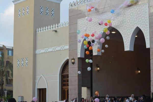 Caire Égypte Avril 2023 Lancer Des Ballons Pour Les Enfants — Photo