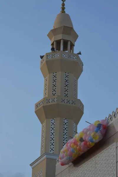 Contexte Des Festivités Des Célébrations Devant Une Mosquée Caire Egypte — Photo