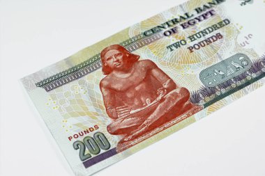 200 LE 200 Pound Mısır banknotları serisi 2022 Kahire 'deki Qani-Bay camii ve Mısır Merkez Bankası tarafından seçilmiş Mısır nakit para faturası.