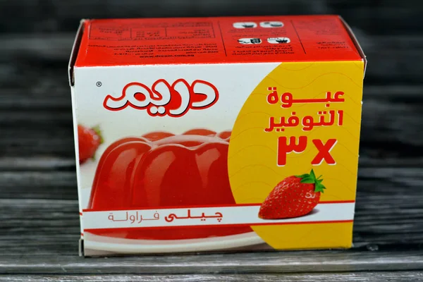 Cairo Egipto Abril 2023 Dreem Jelly Paquete Valor Fresa Dulce — Foto de Stock