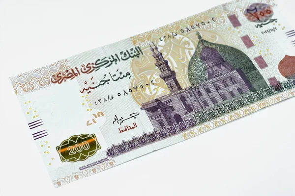 200 Two Hundred Egyptian Pounds Banknote Series 2022 Features Qani — Stock Photo, Image
