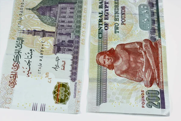 200 200エジプトポンド紙幣シリーズ2022機能カイロエジプトのカニ湾モスクとエジプト中央銀行によるエジプトの現金紙幣の座席付き書記 選択的な焦点 — ストック写真