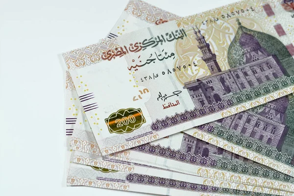 200 Διακόσιες Αιγυπτιακές Λίρες Σειρά Τραπεζογραμματίων 2022 Διαθέτει Qani Bay — Φωτογραφία Αρχείου