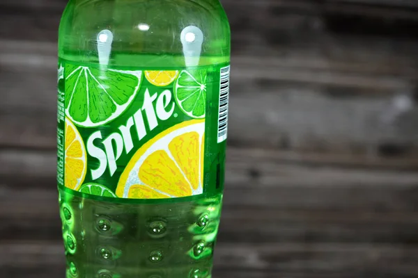 Cairo Egypt April 2023 Classic Lemon Lime Soda Sprite Plastic — Stock Photo, Image