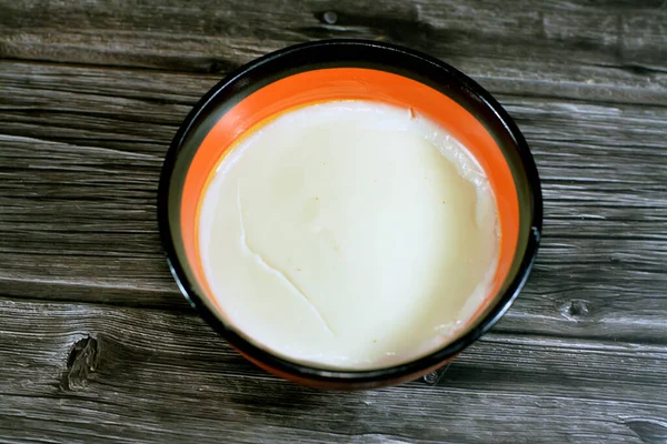 Einfache Mehalabia Muhallebi Mit Milchgeschmack Pulver Nahöstliche Milchpudding Üblicherweise Mit — Stockfoto