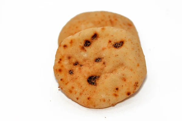 Mini Tradiční Egyptský Plochý Chléb Pšeničnými Otrubami Moukou Malý Aish — Stock fotografie