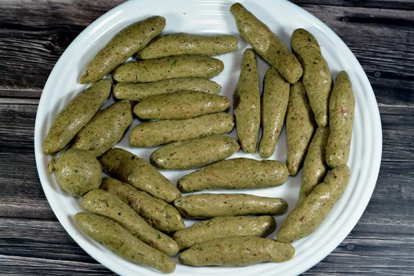 Rizs Kofta Egy Finom Népszerű Étel Egyiptomban Készült Gyönyörű Keveréke — Stock Fotó