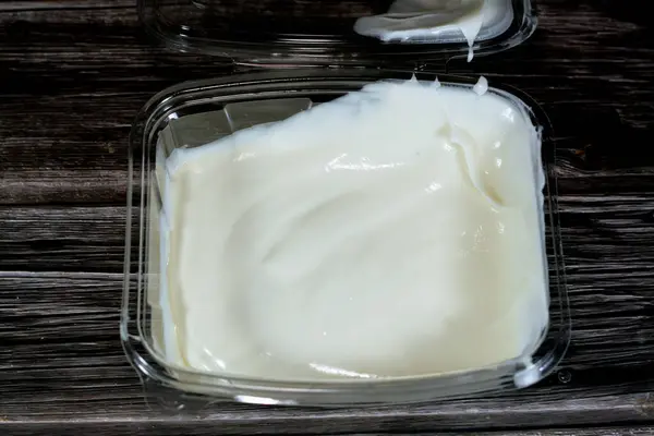Creamy Cheese Spread Νόστιμη Γεύση Τυριού Ενισχύει Γεύση Του Γεύματος — Φωτογραφία Αρχείου