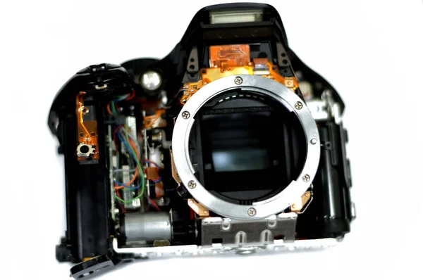 Dslr Φωτογραφική Και Βίντεο Ψηφιακή Φωτογραφική Μηχανή Σώμα Εσωτερική Επισκευή — Φωτογραφία Αρχείου