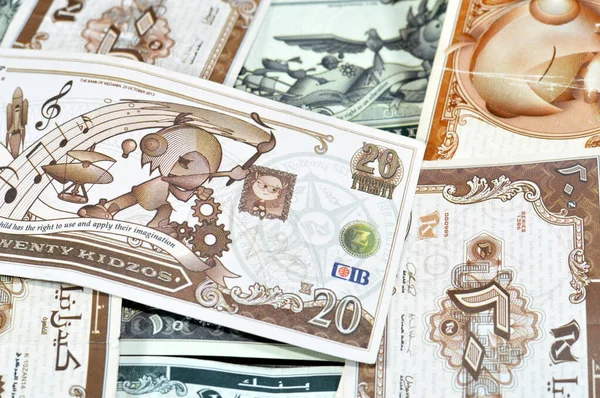 Cairo Egypt May 2023 Kidzos Money Currency Kidzania Mexican International — стокове фото