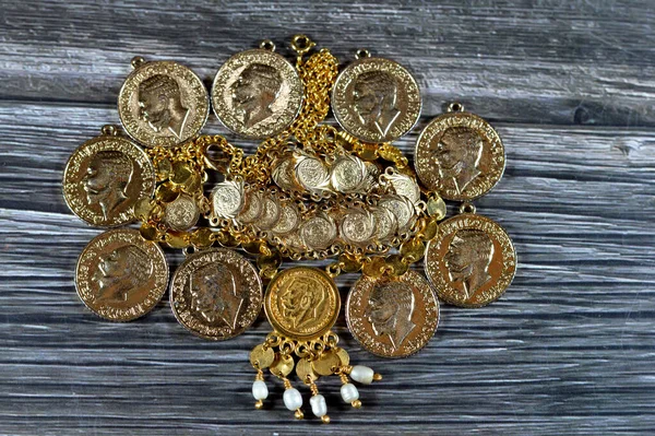 Suverénní Britský Zlatý Mince Tvaru Nominální Hodnotou Jedné Libry Šterlinků — Stock fotografie