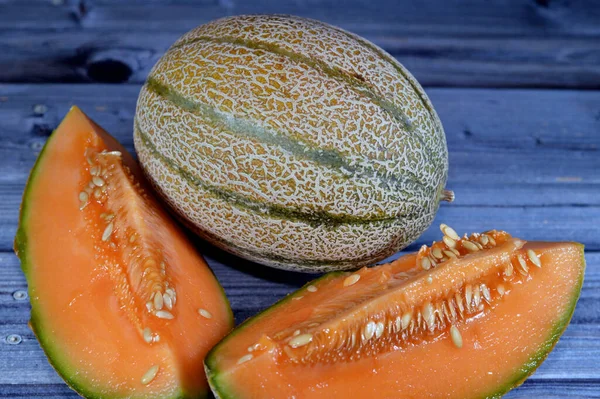 Muskmelon Cucumis Melo Lub Melon Gatunek Cucumis Który Został Opracowany — Zdjęcie stockowe
