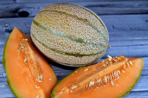 Muskmelon Salatalık Melo Kavun Birçok Yetiştirilmiş Türde Bir Salatalık Türü — Stok fotoğraf