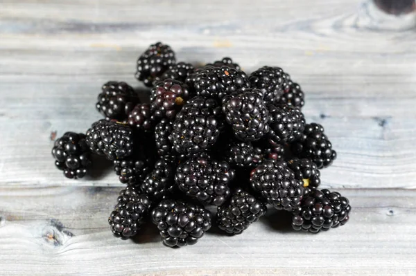 Blackberry Edible Fruit Many Species Genus Rubus Family Rosaceae Hybrids — 스톡 사진