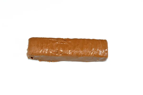 Chocolate Caramel Bar Delicious Fusion Crunchy Peanuts Sweet Caramel Creamy — Stock Photo, Image