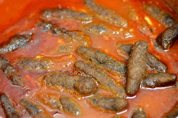 Kofta Arroz Molho Tomate Delicioso Prato Popular Egito Uma Mistura — Fotografia de Stock