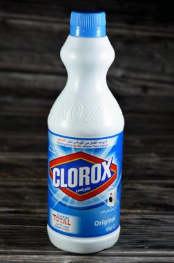 Kahire, Mısır, 12 Haziran 2023: Clorox Toplam temizlik ve dezenfeksiyon mikroplarını öldürmek için kullanılan Clorox şirketi, Amerikalı küresel tüketici ve profesyonel ürün üreticisi ve pazarlamacısı.