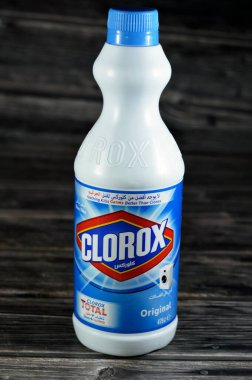 Kahire, Mısır, 12 Haziran 2023: Clorox Toplam temizlik ve dezenfeksiyon mikroplarını öldürmek için kullanılan Clorox şirketi, Amerikalı küresel tüketici ve profesyonel ürün üreticisi ve pazarlamacısı.