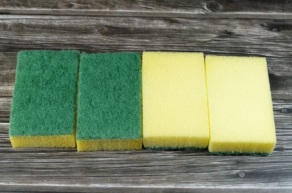 Combo Celulose Abrasivo Esponja Dois Lados Para Limpeza Utensílios Pratos — Fotografia de Stock