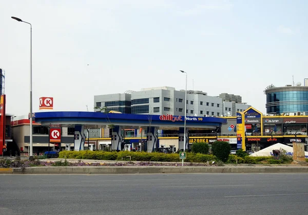 Cairo Egito Junho 2023 Posto Gasolina Gasolina Chillout Com Céu — Fotografia de Stock