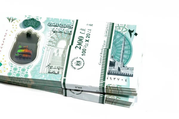Nuevo Egipcio Egp Veinte Libras Polímero Efectivo Billetes Banco Cuenta — Foto de Stock