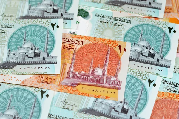 Nouveaux Billets Banque Polymère Égyptien Billets Banque Espèces Fond Egp — Photo