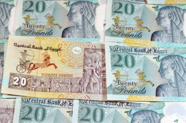 Eski 20 LE - Yeni Mısır 20 EGP LE 20 polimer nakit para banknotu Mohamed Ali Camii, dokunsal ADA Braille noktalarıyla süslenmiş, Kraliçe Kleopatra, Büyük Piramit, firavun arabası