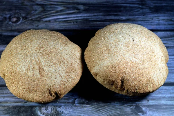 Egyptische Bruine Zemelen Dun Knäckebröd Brood Bladerdeeg Dun Knapperig Heerlijk — Stockfoto