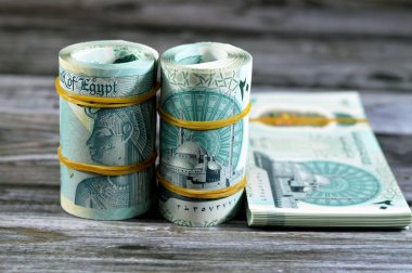 Yeni Mısır 20 EGP LE 20 polimer nakit para banknotu Mohamed Ali Camii, dokunsal ADA Braille noktalarıyla süslenmiş, Kraliçe Kleopatra, Büyük Piramit ve firavun askeri savaş arabası