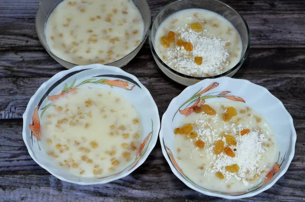 Ashure Ashura Noah Pudding Porridge Dessert Sweet Pudding Eastern Mediterranean — Stock Photo, Image