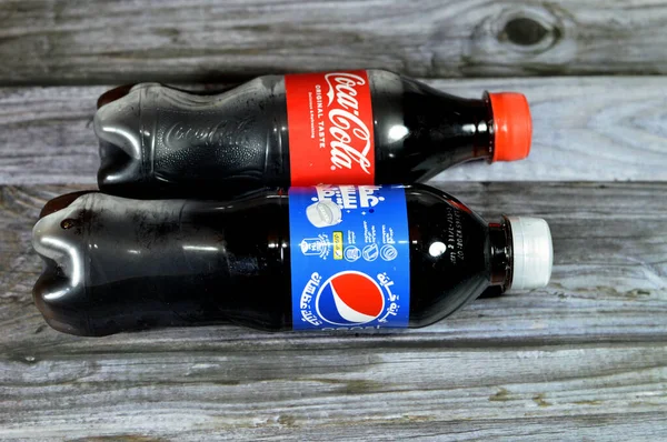 Kairó Egyiptom 2023 Július Coca Cola Vagy Kóla Pepsi Coca — Stock Fotó
