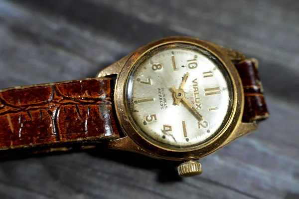 Cairo Egito Julho 2023 Relógio Pulso Antigo Luxo Antigo Vintage — Fotografia de Stock