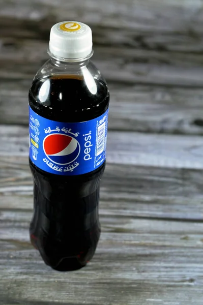 Cairo Egito Julho 2023 Pepsi Uma Garrafa Plástico Sabor Cola — Fotografia de Stock