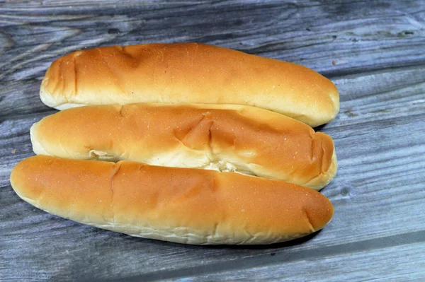 Long Brötchen Brot Ein Frisch Gebackener Laib Brot Französisch Fino — Stockfoto