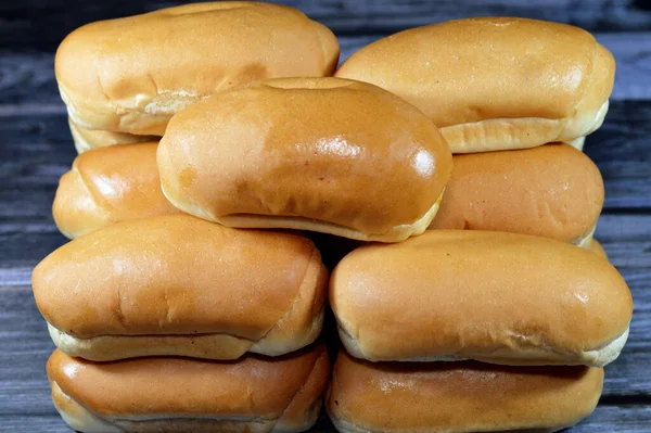 Hot Dog Broodje Een Type Van Zachte Broodje Speciaal Voor — Stockfoto