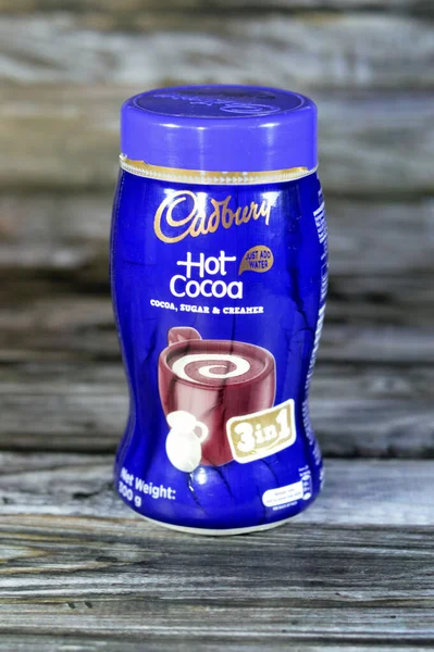 Giza Egipto Agosto 2023 Cadbury Polvo Chocolate Caliente Para Cacao — Foto de Stock