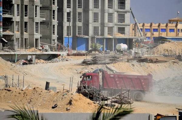 Giza Egipt Sierpnia 2023 Nowy Wysoki Poziom Zabudowy Mieszkaniowej Egipcie — Zdjęcie stockowe