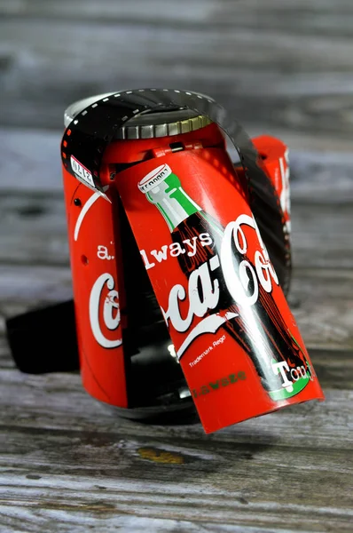 Giza Egyiptom Augusztus 2023 Coca Cola Újrahasznosítható Film Kamera Építeni — Stock Fotó