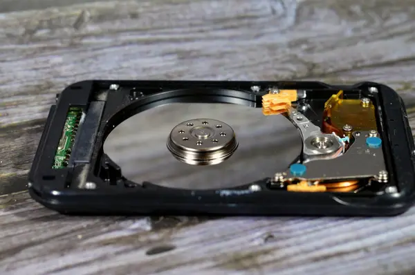 Paměť Palce Pevného Disku Laptopu Oprava Rozbité Části Počítače Detailní — Stock fotografie