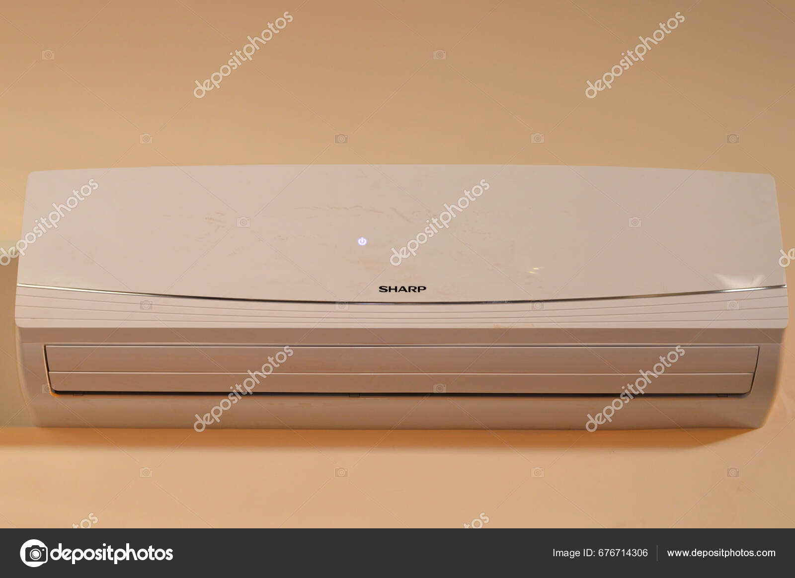 Cairo Egypt September 2023 Sharp Air Conditioner Fan Cooling