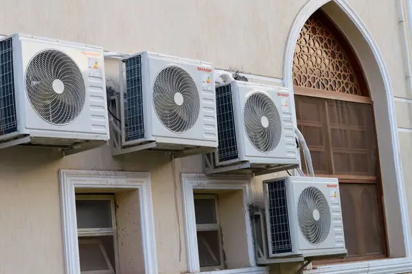 Cairo Egypt September 2023 Sharp Air Conditioner Compressor Cooling Ventilation — Stock Photo, Image