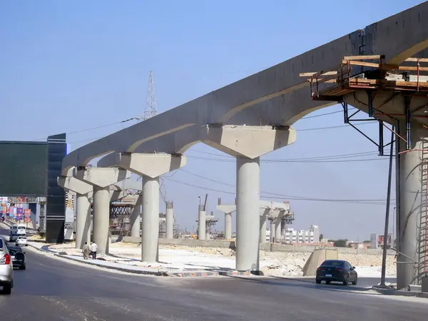 Giza Egypte September 2023 Monorail Site Van Gizeh Aanbouw Bij — Stockfoto