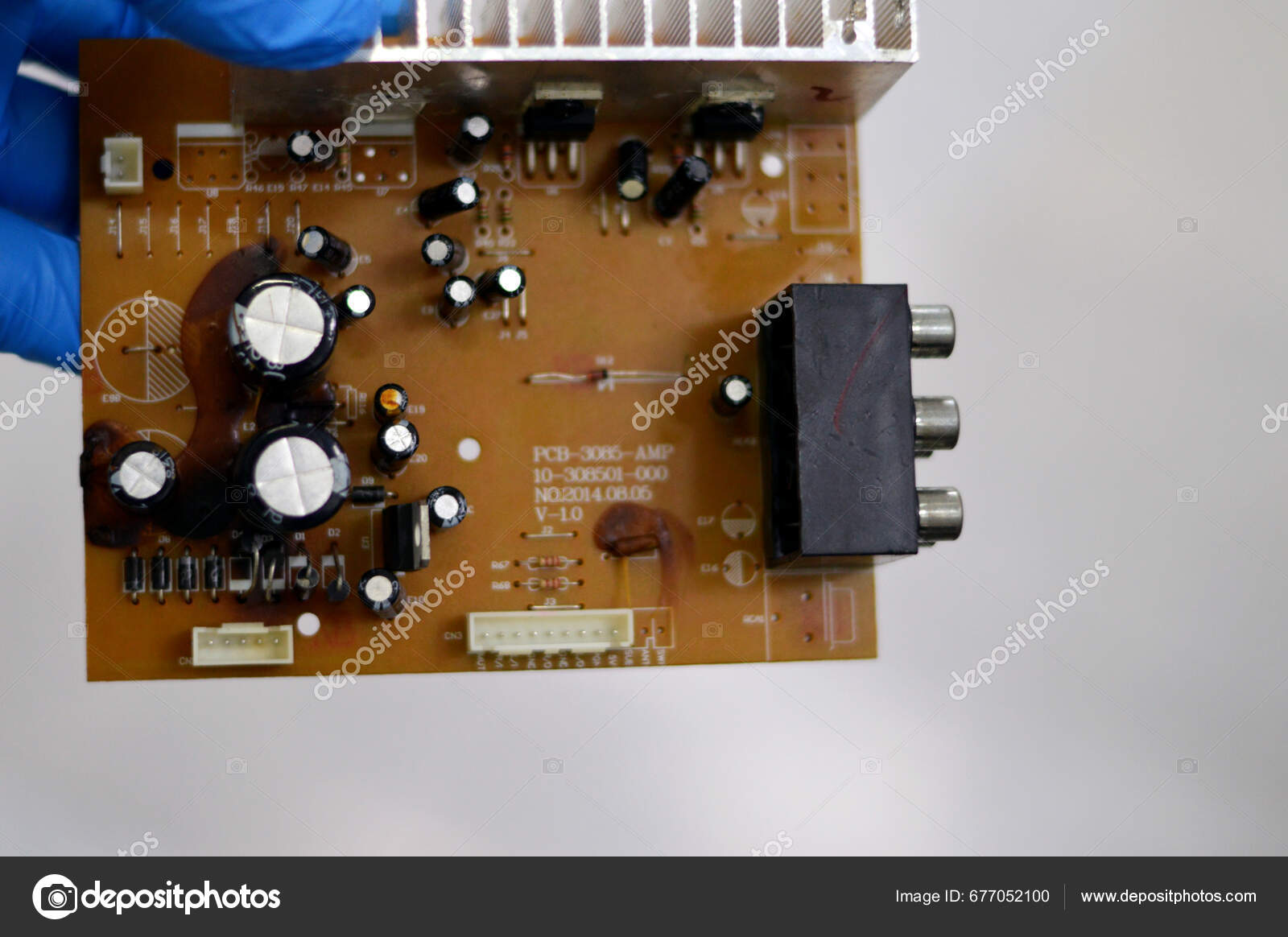 Cairo Egypt September 2023 Electronic Board Car Subwoofer Amplifier