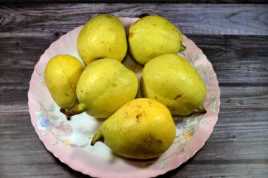 Taze armut meyveleri, armut ağacı ve çalılık, aynı adı taşıyan, armut türlerinin meyveleri meyveleri için değerli olan, Rosaceae familyasından bir Pyrus türüdür.