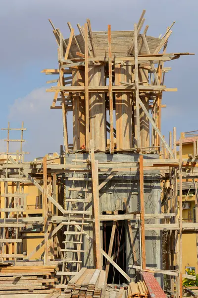 Новая Мечеть Стадии Строительства Строительство Новой Великой Мечети Каире Египет — стоковое фото