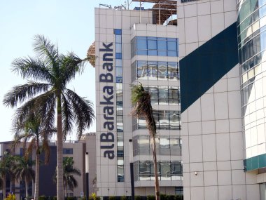 Kahire, Mısır, 28 Eylül 2023: alBaraka bankası Mısır, El Baraka Grubu B.S.C, El Baraka, finansal hizmetler için uluslararası bir finans grubu, 15 ülkedeki bankacılık yan kuruluşları