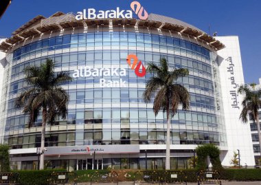 Kahire, Mısır, 28 Eylül 2023: alBaraka bankası Mısır, El Baraka Grubu B.S.C, El Baraka, finansal hizmetler için uluslararası bir finans grubu, 15 ülkedeki bankacılık yan kuruluşları